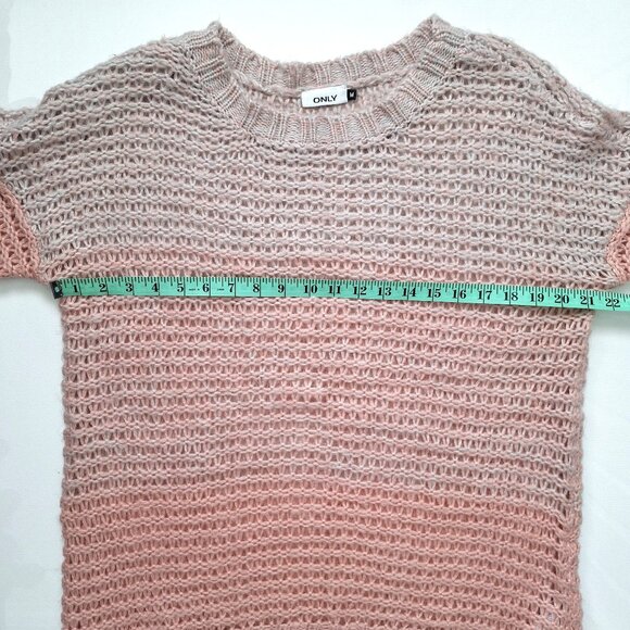 ONLY Ombre Pink Open Knit Sweater - Picture 4 of 8